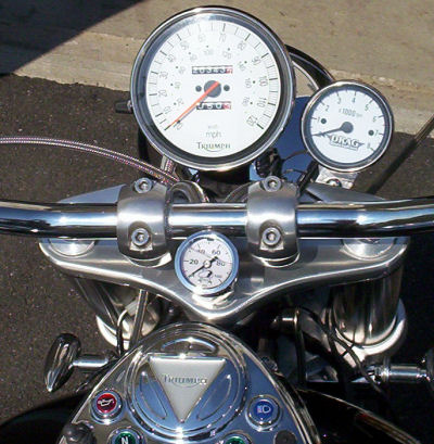 Triumph Bonneville Stem Mount Oil Pressure Gauge (NBOPG)