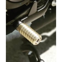 Gear Shifter Lever End Peg - Ribbed - Brass