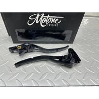 Motone PIKE Brake and Clutch Lever Set - Triumph - Adjustable - Billet Aluminium Black