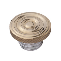 CUSTOM GAS CAP -  RIPPLED TOP - ALUMINUM THREAD - VENTED