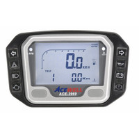 Acewell 3969 LCD Digital Speedometer with Temperature Gauge & additional Pilot Lamps