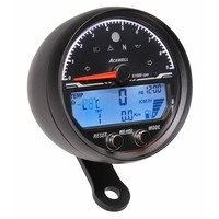Acewell Digital Speedometer with Analogue Tacho 9000rpm Anodised Black body