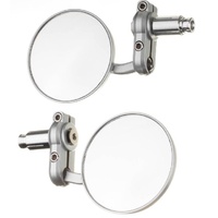 HANDLEBAR BAR END MIRROR SILVER