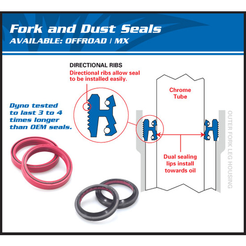 Front Fork Seal Kit (dust seals)