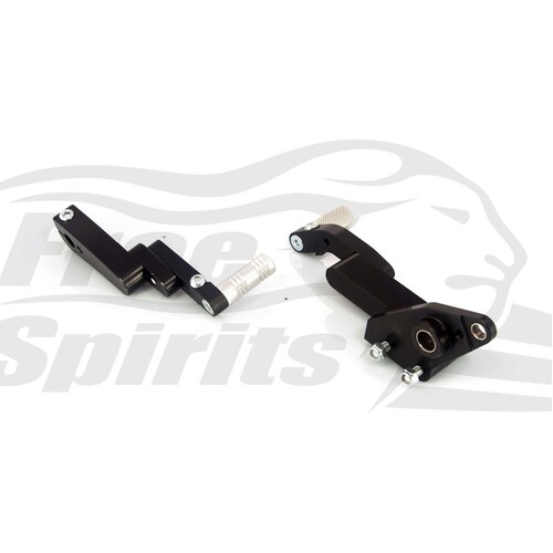 Articulated brake pedal and gear pedal for Triumph Tiger 1200 and Tiger Explorer (black)
