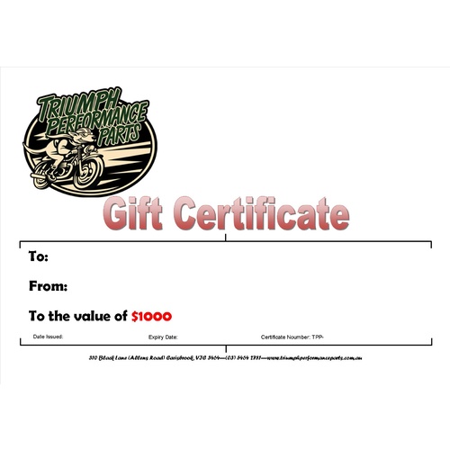 Gift Vouchers $20, $50, $75, $100, $250 Available