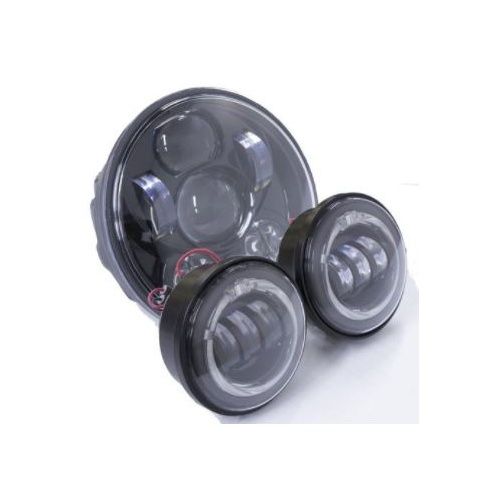 5 3/4" LED Headlight & 4 1/2" Auxillary Halo Lights