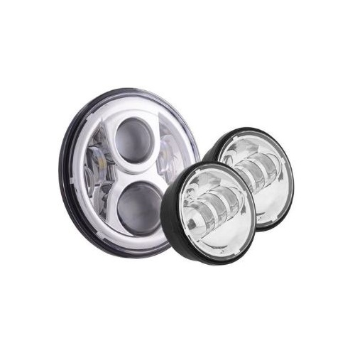 7" 80W LED HEADLIGHT, 4.5" AUX PACKAGE 