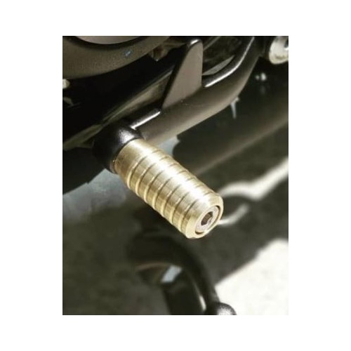 Gear Shifter Lever End Peg - Ribbed - Brass