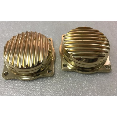Finned EFI Carb Tops Brass